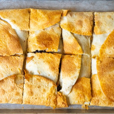 Sheetpan Chicken Quesadillas