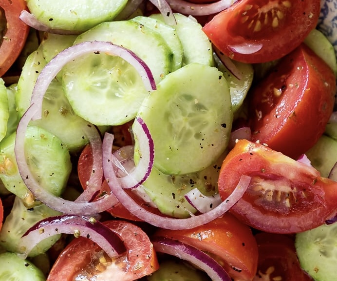 Turkish Tomato, Onion, & Cucumber&nbsp;Salad
